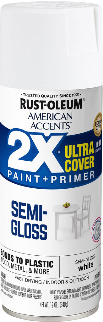 Rust-Oleum  Ultra Cover 2X Gloss Spray Paint & Primer 340g White