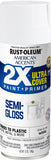 White, American Accents 2X Ultra Cover, Semi-Gloss Spray Paint, 12 oz